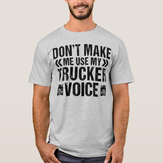 Gebruik mijn trucker stem grappige vrachtwagenchau t-shirt (Voorkant)