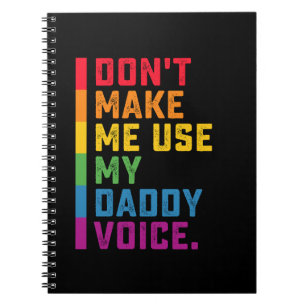 Gebruik Mijn Vaderstem Niet Funny Gay LGBTQ Notitieboek