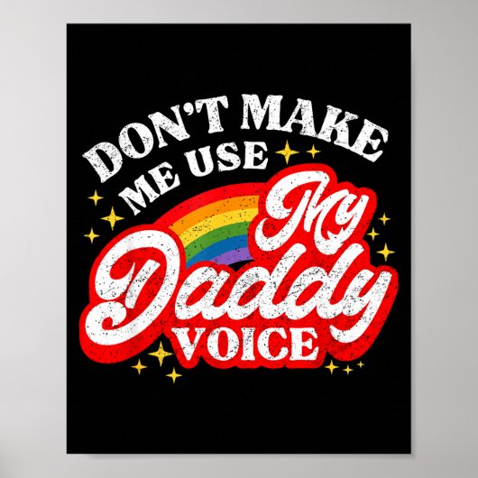 Gebruik niet de papa stem Lgbt Poster (Voorkant)