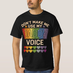 Gebruik niet de Stem van Pappie HBT Regenboog T-shirt