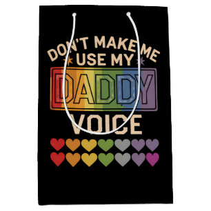 Gebruik niet de Stem van Pappie Regenboog trots vo Medium Cadeauzakje