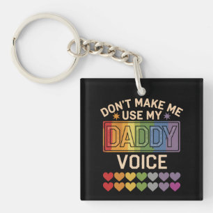Gebruik niet de Stem van Pappie Regenboogtrots voo Sleutelhanger