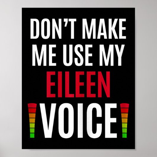 Gebruik Niet Mijn Eileen Stem Grappige Naam Cadeau Poster (Voorkant)