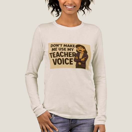 Gebruik niet mijn juffrouwenstem Tri-Blend shirt (Voorkant)
