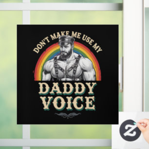 Gebruik Niet Mijn Vaderstem Gay LGBTQ Raamsticker