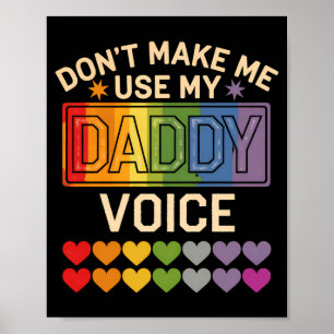 Gebruik Niet Papa Stem Regenboog Gay Pride Poster