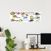 Gebruik onze ImagineOCEAN cartoon banner Med Poster (Thuiskantoor)