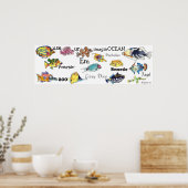 Gebruik onze ImagineOCEAN cartoon banner Med Poster (Keuken)