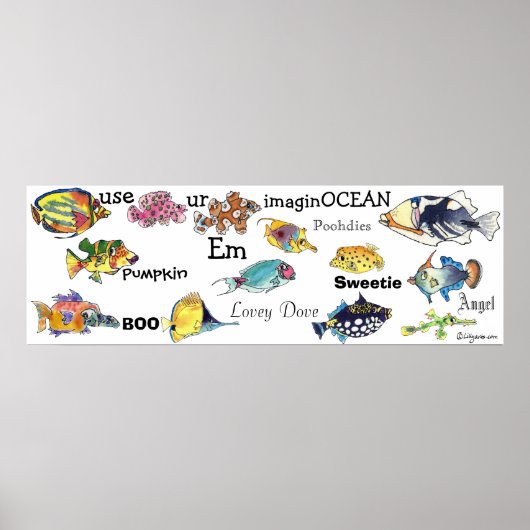 Gebruik onze ImagineOCEAN cartoon banner Med Poster (Voorkant)