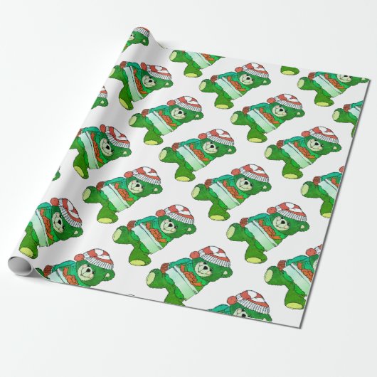 Gebruik uw Afbeelding of Logo "Chistmas wrapping p Cadeaupapier (Uitgerold)