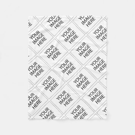 Gebruik uw Afbeelding of Logo Fleece Deken (Voorkant)