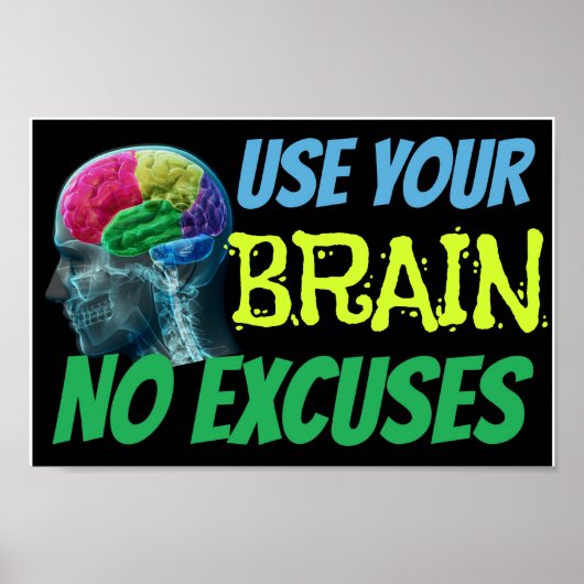 Gebruik uw brein zonder uitzondering het Poster va (Voorkant)