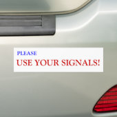 Gebruik uw Bumpersticker Signalen (Op auto)