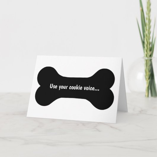 Gebruik uw Cookie Voice Wenskaart Kaart (Voorkant)