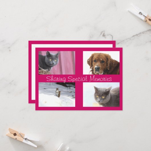 Gebruik Uw Eigen Foto's Kaart (Voorkant / Achterkant in situ)