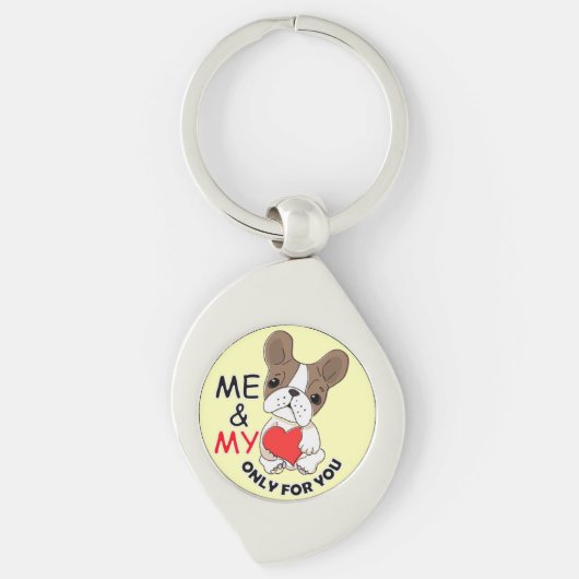 GEBRUIK UW HEART_Metal Sleutelhanger Geel (Voorkant)