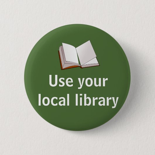 Gebruik uw lokale bibliotheek ronde button 5,7 cm (Voorkant)