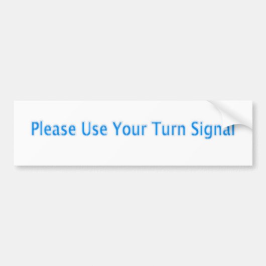 Gebruik Uw Richtingaanwijzer Bumpersticker (Voorkant)