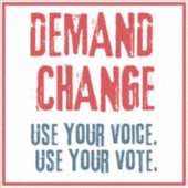 Gebruik uw stem en uw stem voor het Decennium van Sticker (Voorkant)