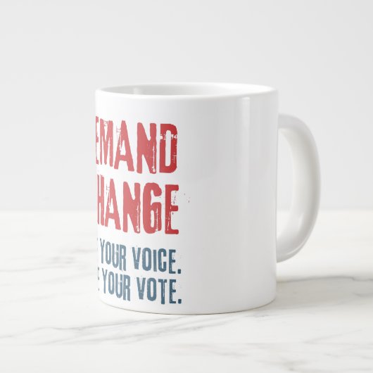 Gebruik uw stem en uw stem voor Verandering Grote Koffiekop (Voorkant rechts)