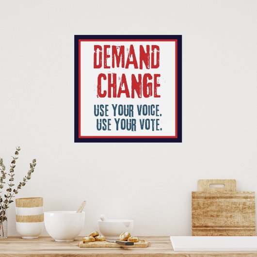Gebruik uw stem en uw stem voor Verandering Poster (Keuken)