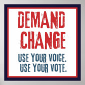 Gebruik uw stem en uw stem voor Verandering Poster (Voorkant)