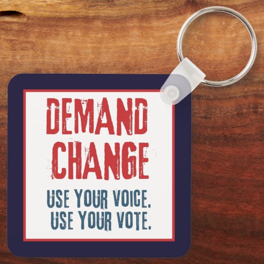 Gebruik uw stem en uw stem voor Verandering Sleutelhanger (Achterkant)