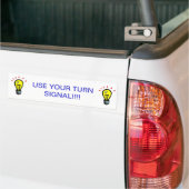 GEBRUIK UW TURN SIGNAAL!!!! BUMPERSTICKER (Op Truck)