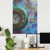 Gebruik uw Wisely Motivatie Citaat van de Tijd Poster (Thuiskantoor)