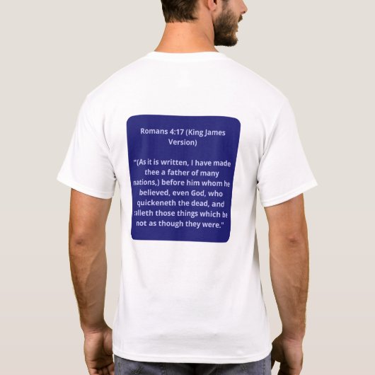 Gebruik uw woorden Funny Faith Quote op Midnight B T-shirt (Achterkant)