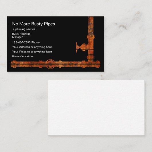 Gebruikelijke plug-service visitekaartje (Voorkant / Achterkant)