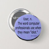 Gebruikers - Dave Barry Ronde Button 5,7 Cm (Voorkant /achterkant)