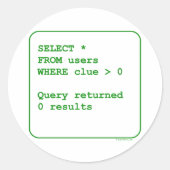 Gebruikers zonder clusters ronde sticker (Voorkant)