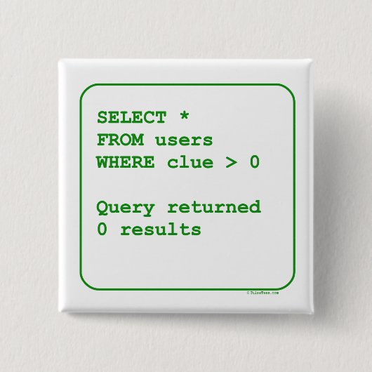 Gebruikers zonder clusters vierkante button 5,1 cm (Voorkant)