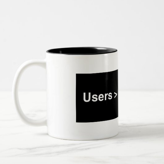 Gebruikerservaring (UX) Breadcrumb Ringer-Mok - zw Tweekleurige Koffiemok (Links)