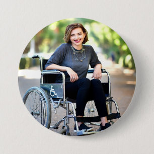 Gebruikersfoto aanpassen voor gehandicapten person ronde button 7,6 cm