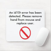Gebruikersfout Mousepad Muismat (Met muis)