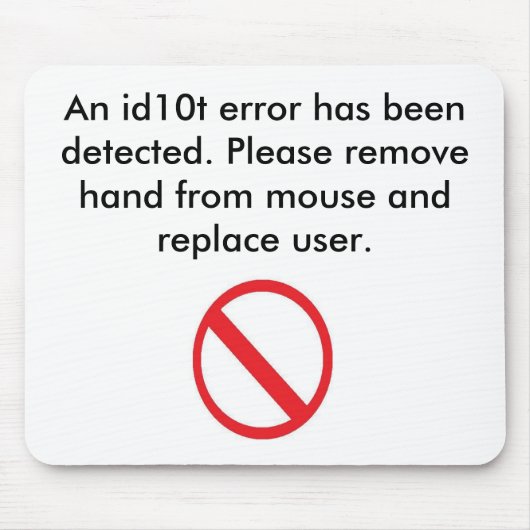 Gebruikersfout Mousepad Muismat (Voorkant)