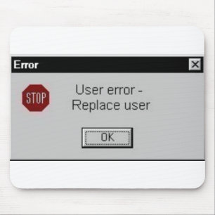 gebruikersfout muismat