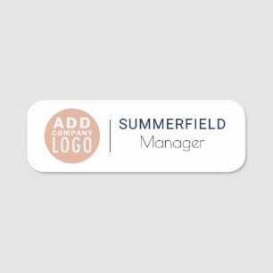 Gebruikersnaam bedrijfspersoneel Logo Naamplaatje