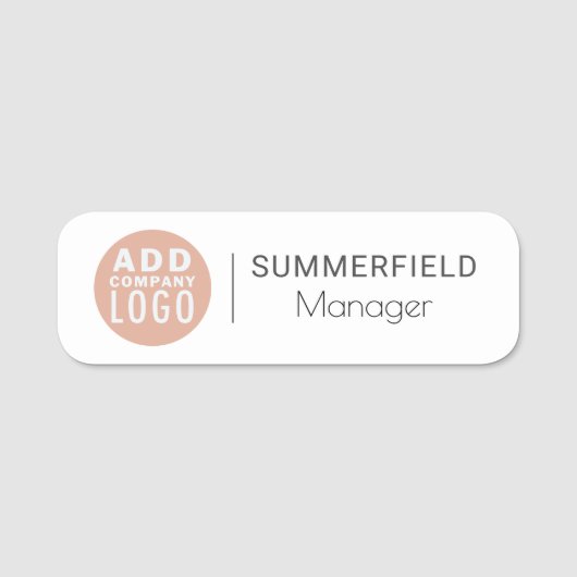 Gebruikersnaam bedrijfspersoneel Logo Naamplaatje (Voorkant)