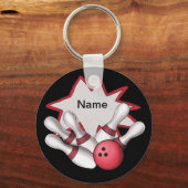 Gebruikersnaam Bowling Sleutelhanger (Voorkant)