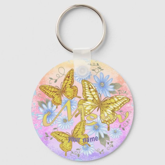 Gebruikersnaam Butterfly mam Sleutelhanger (Voorkant)