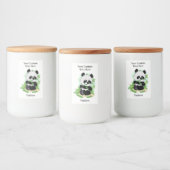 Gebruikersnaam Cute Panda Voedselcontainer Etiket (Flessen)