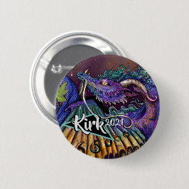 Gebruikersnaam en jaar Floral Dragon Ronde Button 5,7 Cm