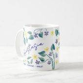 Gebruikersnaam Februari Geboortebloem Primrose Vio Koffiemok (Voorkant links)