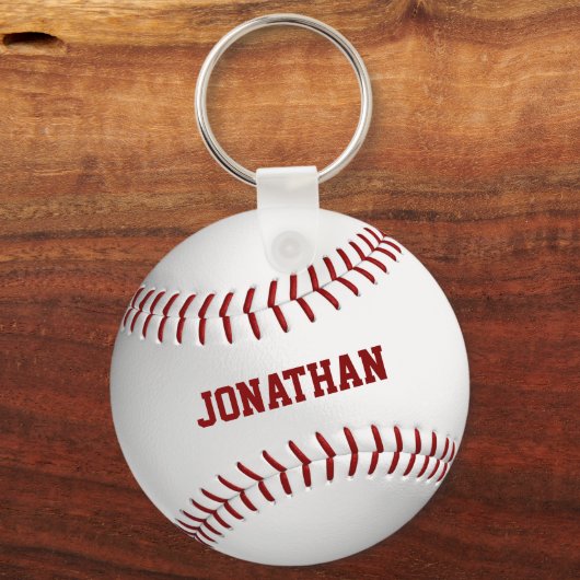 Gebruikersnaam honkbal van jongen sleutelhanger (Achterkant)