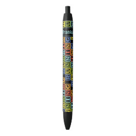 Gebruikersnaam letterpatroon uitvoeren zwarte inkt pen