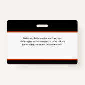 Gebruikersnaam Logo werknemer Badge (Achterkant)