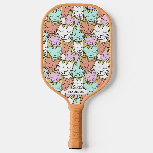 Gebruikersnaam Slapy Cats Pattern Pickleball Paddle (Achterkant)